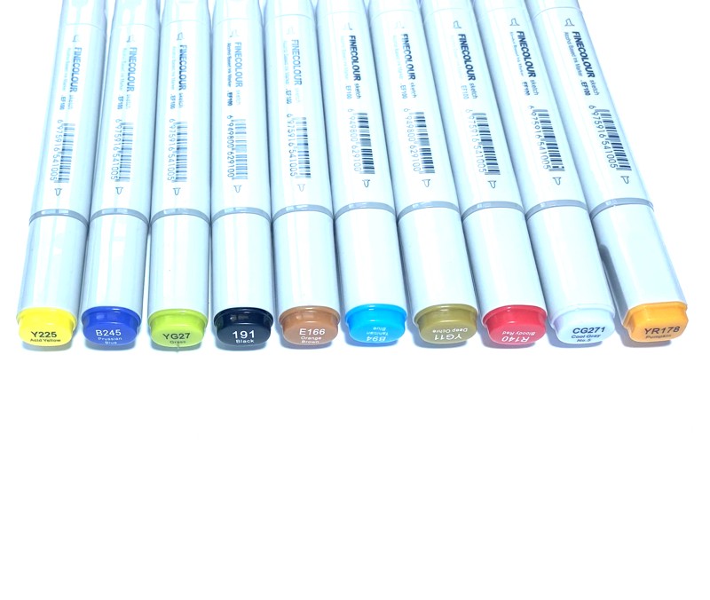 Feutres Markers Finecolour (10 couleurs au choix)