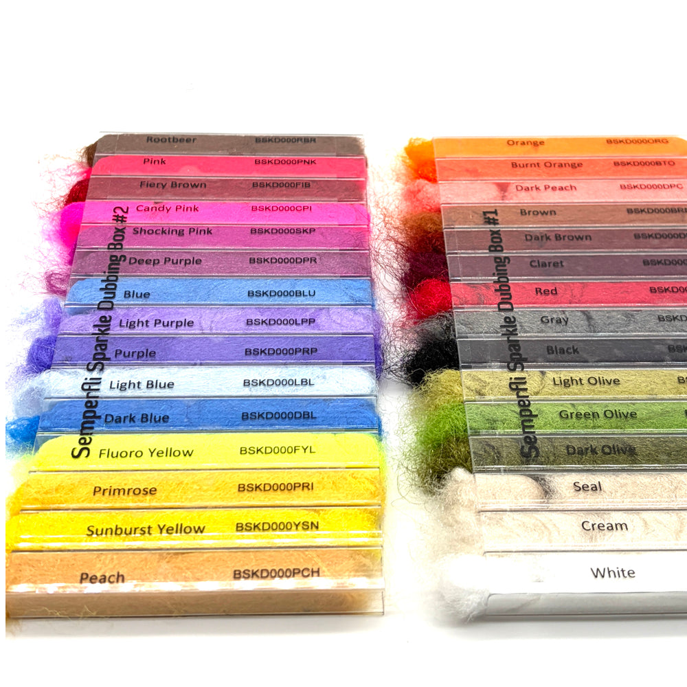 Boite Distributrice Sparkle Dubbing SEMPERFLI (30 couleurs) full selection