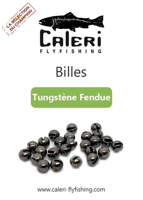 Billes Tungstène Fendues - Noires argentées