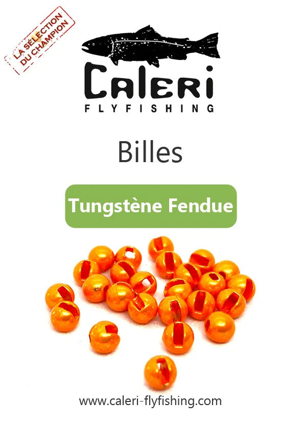 Billes Tungstène Fendues - Orange métalique