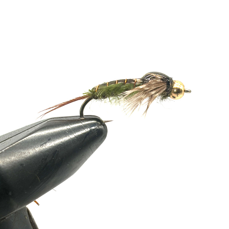 Nymphe de baetis olive bille laiton