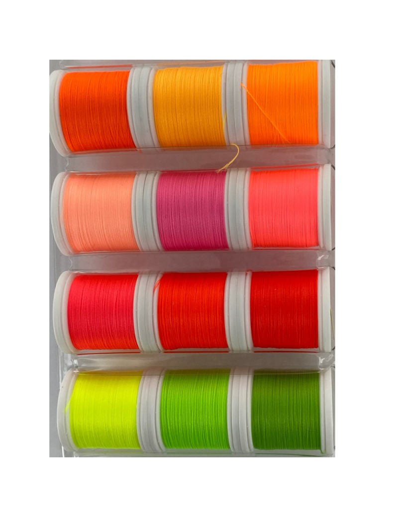 Neon thread fluo 12 couleurs
