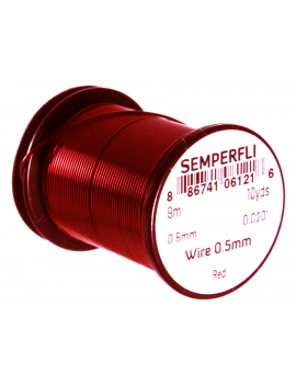 Fil de cuivre Semperfli 0,5mm Rouge