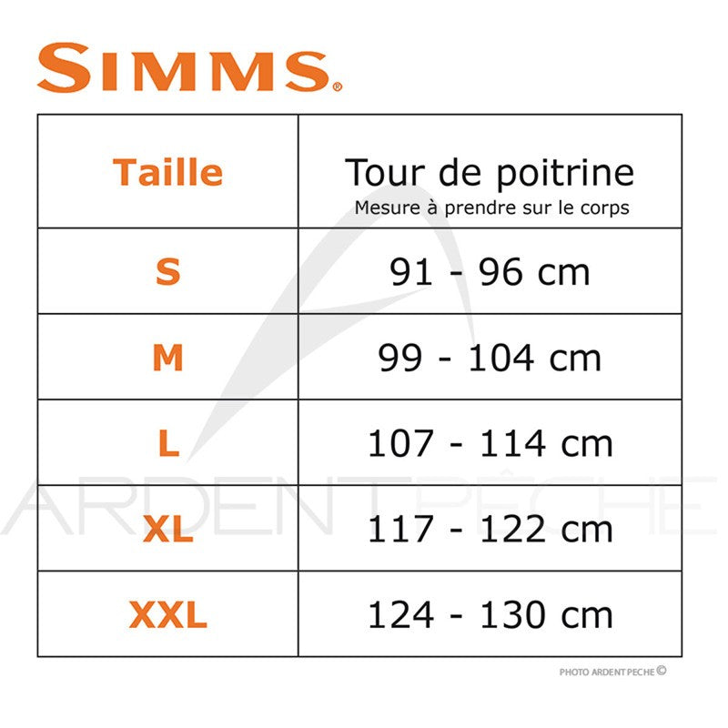 Gilet Simms Guide steel 2018