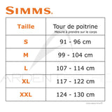 Gilet Simms Guide steel 2018