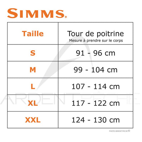 Gilet Simms Guide steel 2018