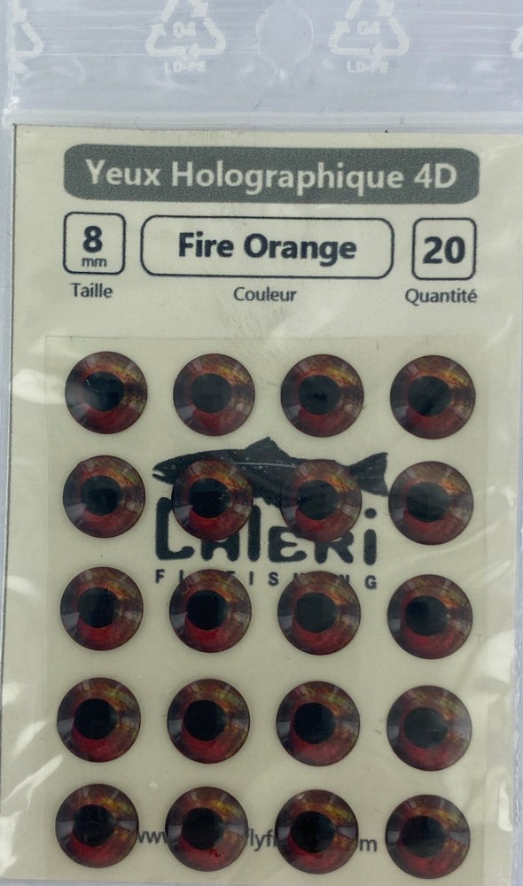 Yeux epoxy 4D Fire Orange