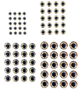 Yeux epoxy 4D Naturel Argent