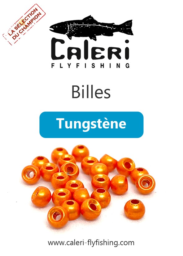 Billes tungstène Orange Métallique pour montage de mouche Orange Métallique