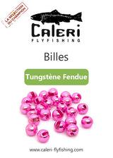 Billes tungstène fendues pour montage de mouche en hameçon JIG