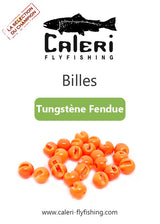 Billes tungstène fendues pour montage de mouche en hameçon JIG