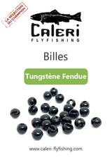 Billes tungstène fendues pour montage de mouche en hameçon JIG