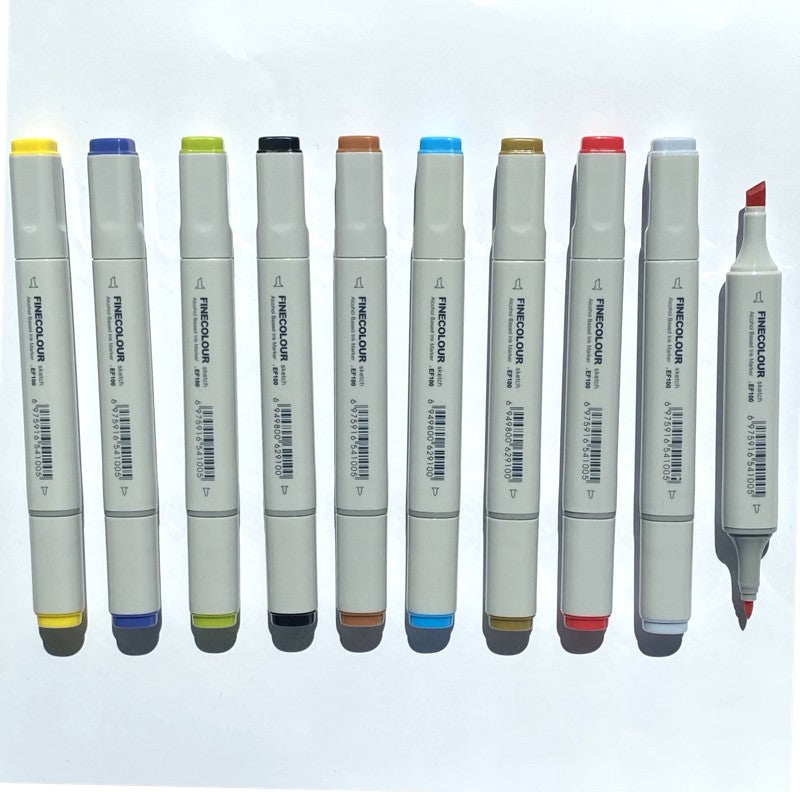 Feutres Markers Finecolour (10 couleurs au choix)