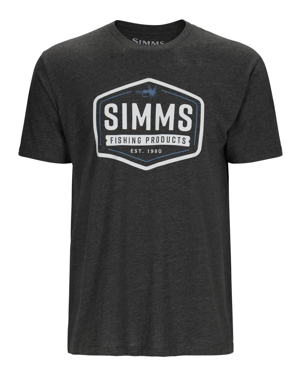 T-Shirt Simms M'S FLYPATCH charcoal heather